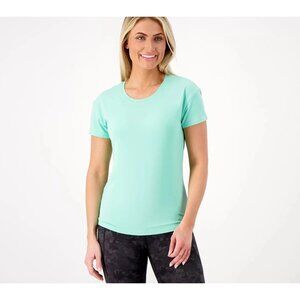 Gymwrap Top Size Small Everyday Scoop Neck Tee High Low Hem Cascade Active NEW